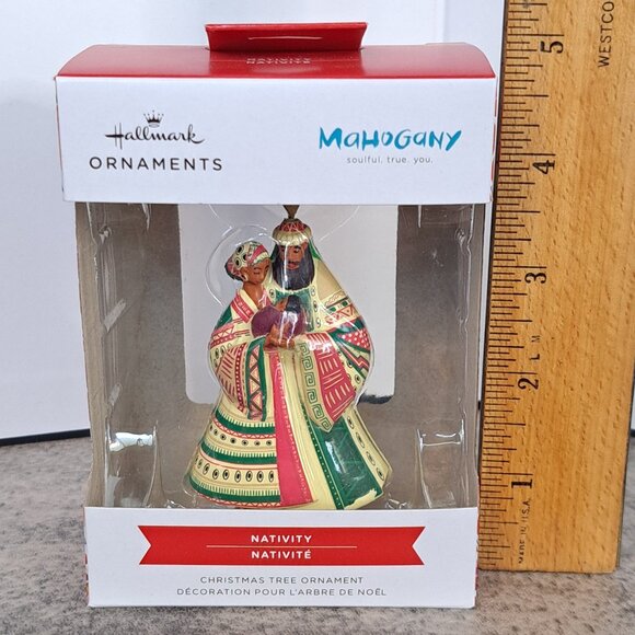 Hallmark Nativity Ornament Mahogany Line new in box - Picture 2 of 7